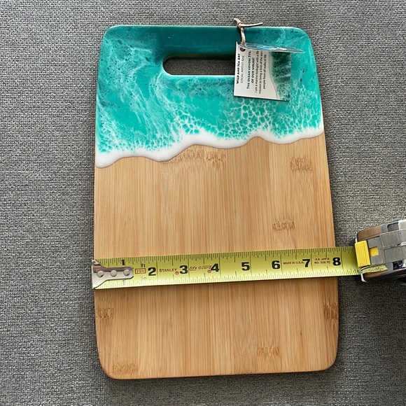 Custom Handmade Resin Coastal Ocean Serving Board - Picture 3 of 7